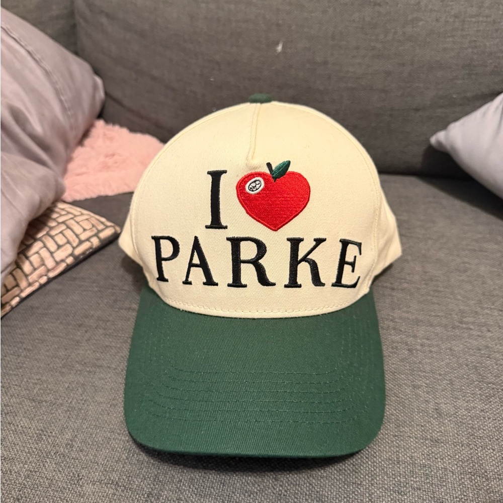 Parke I Love Parke Green and Cream Hat